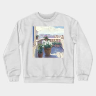 Sunny terrace in Barcelona II Crewneck Sweatshirt